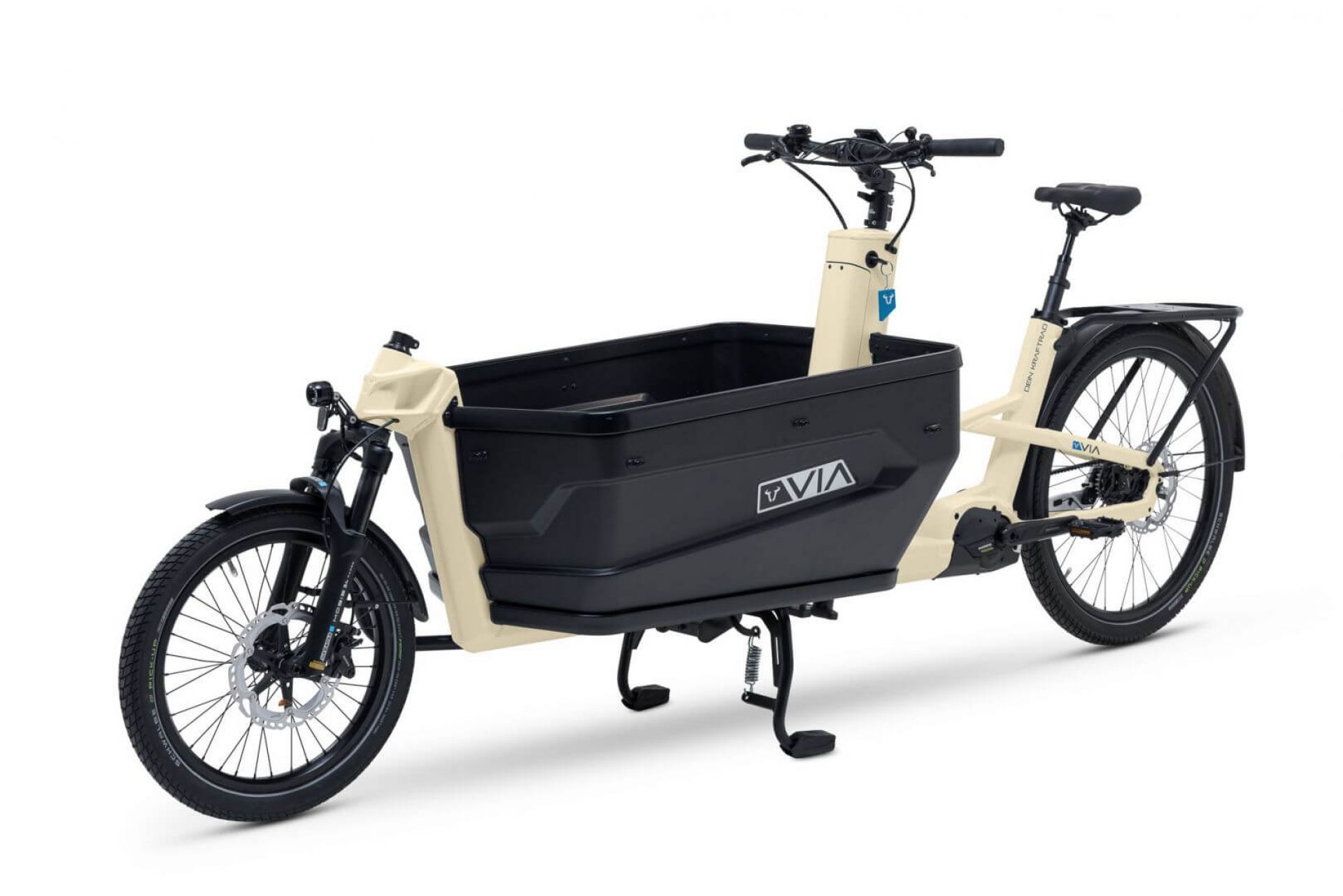 VIA cargo bike with box color light ivory