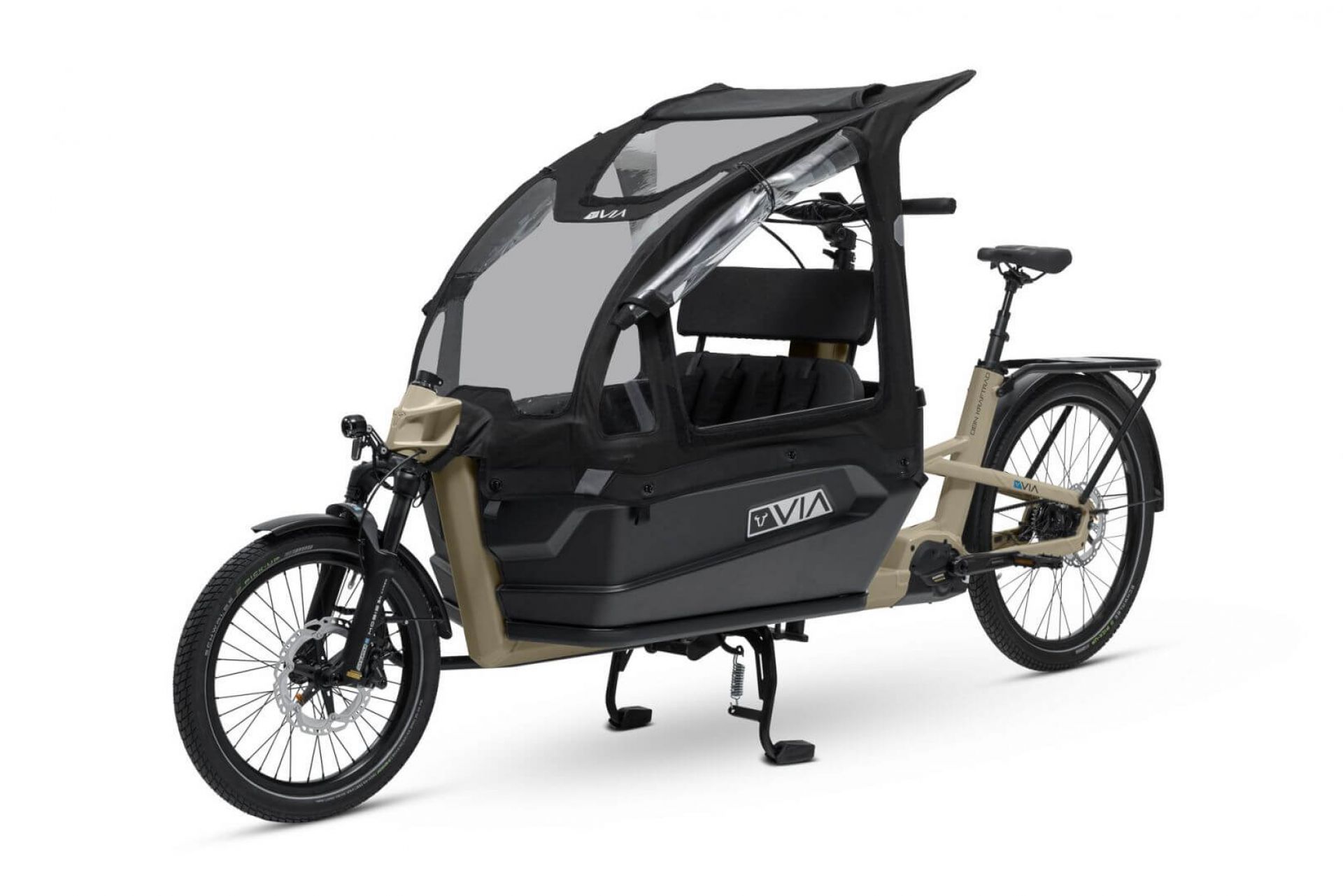 VIA cargo bike family color light grey beige