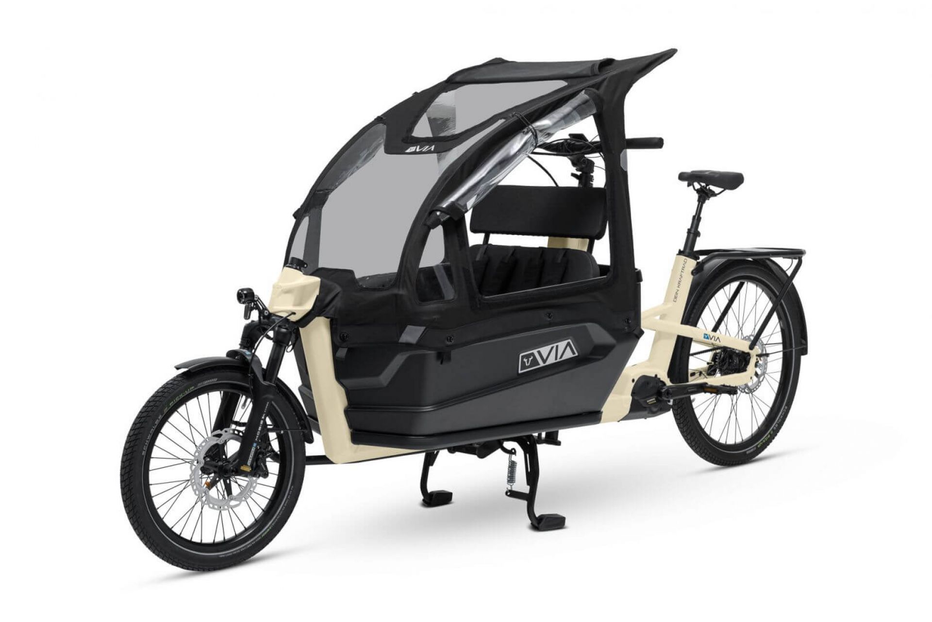 VIA cargo bike family color light ivory