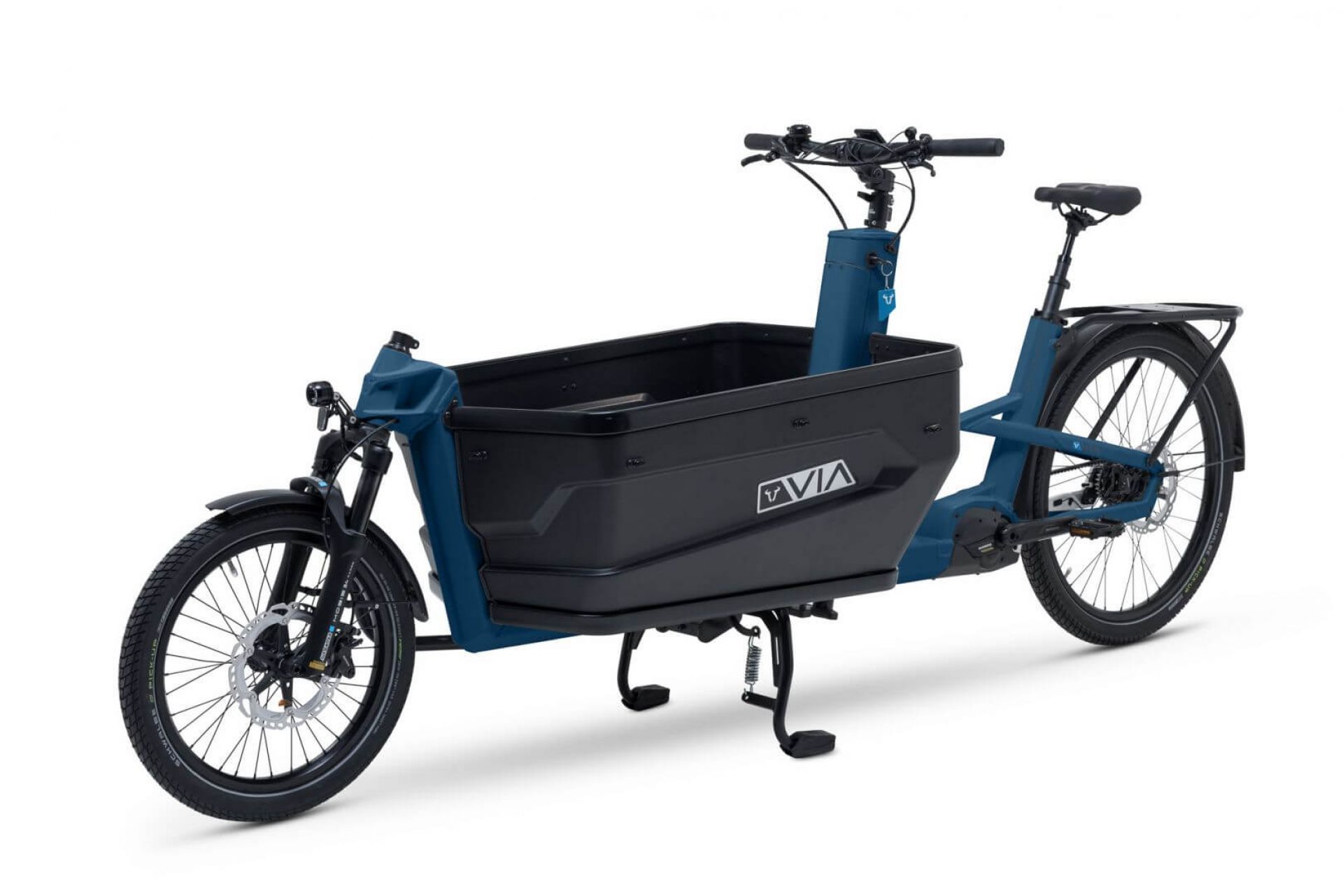 VIA cargo bike with box color green blue