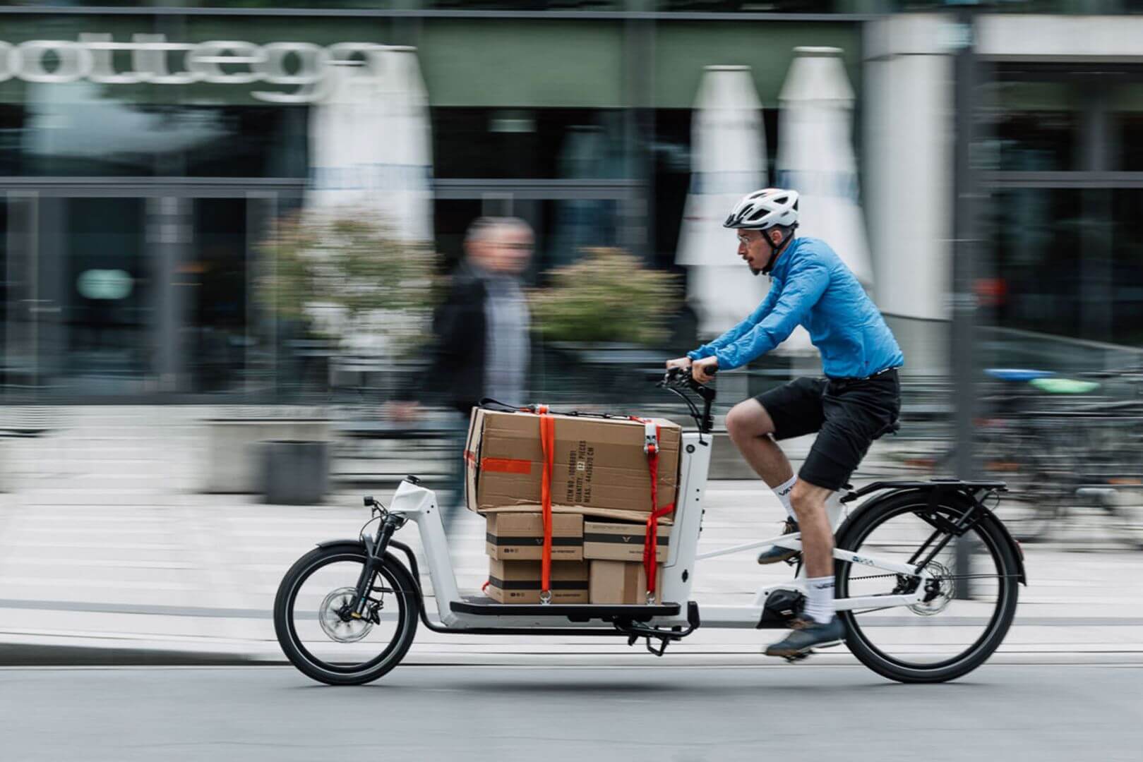 VIA cargobike on the street