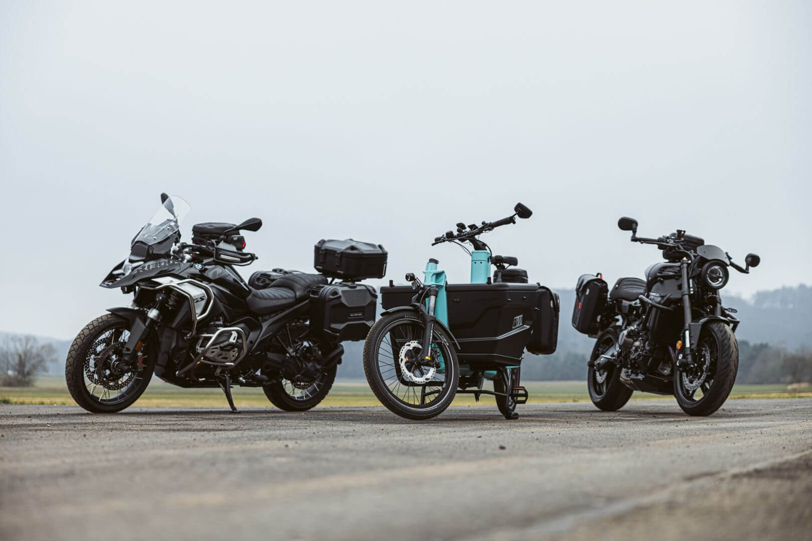 VIA cargo bike and motorcycle