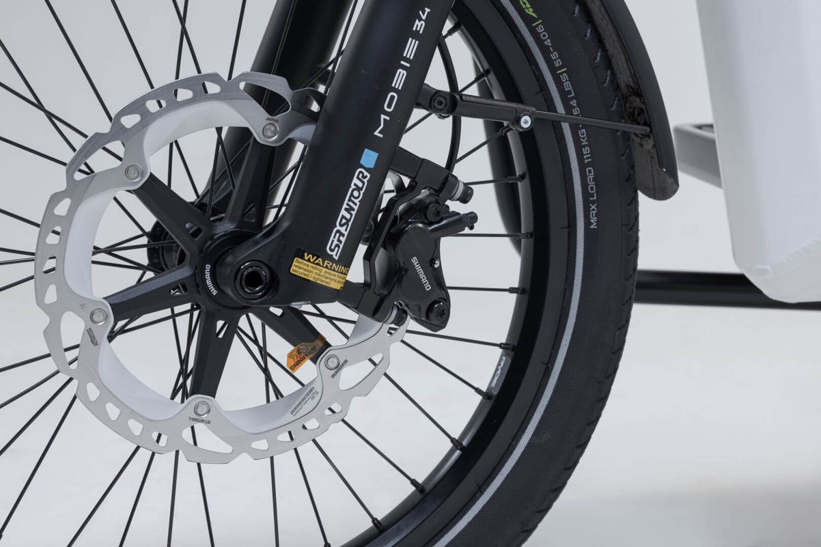 Cargobike disc brake suspension fork